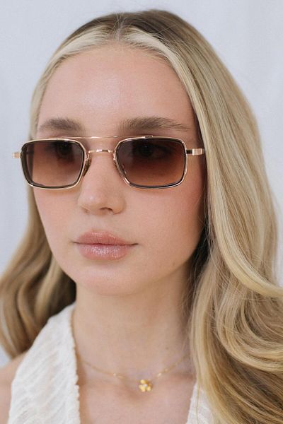 Bilge Karga Sion Gold Brown Gradient Sunglasses