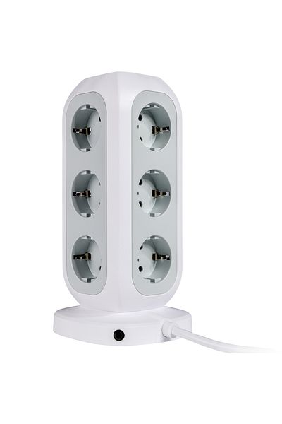 Verbatim Extender Verbatim 49547Tower EUPT-01, 11 AC outlets, 2 x USB-C, 2 x USB-A, cord 2m, White