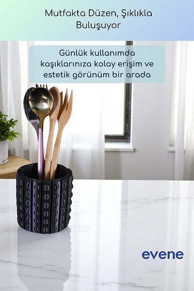 Evene Μπάρα Μπουκέτο Διακοσμητικό Όρθιο Μπουκέτο Κυλινδρικό Μπουκέτο Μαύρο Χρώμα Μοντέλο 91