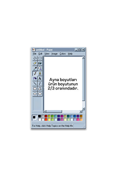 mirrisa Ms Paint Ayna - Paint Temalı Dekoratif Ayna - Retro Stil Dekor Aynası