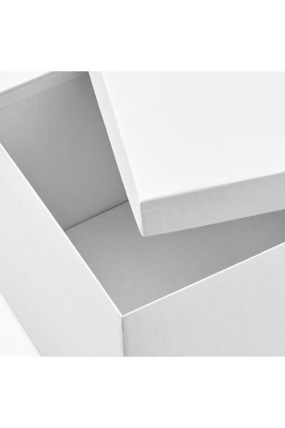 rexa Storage box with lid, white, 18x25x15 cm