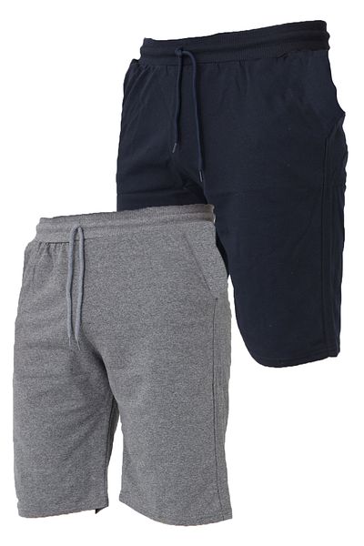 Lukitus 2 Thread Knitted Cotton Men's Shorts 2 Pieces