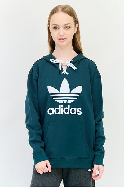 adidas Women Sportswear Fit Long Sleeves Outdoor Sweatshirt, Green
