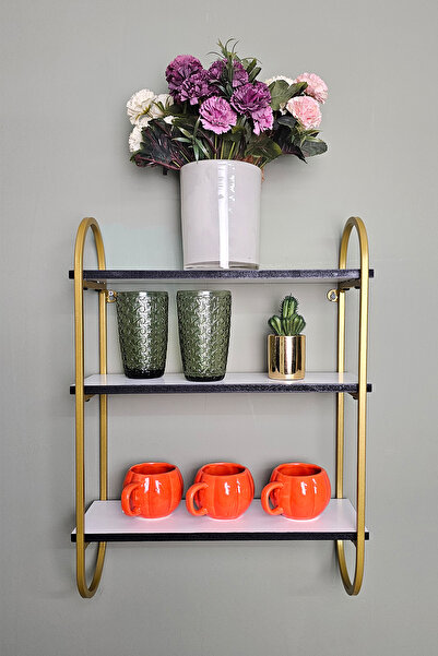 Decorative Metal Wall Shelf (3 Shelves)