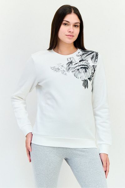 Puma Women Sportswear Fit Long Sleeve Outdoor Sweatshirt, White