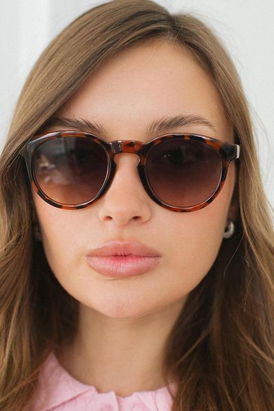 Bilge Karga Glen Leopard Brown Gradient Sunglasses