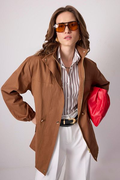 Touché Privé Stand Collar Gabardine Jacket