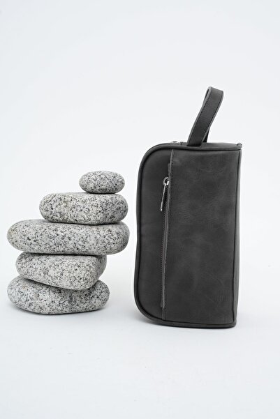 Deri Company Men's Leather Handbag Anthracite 116518