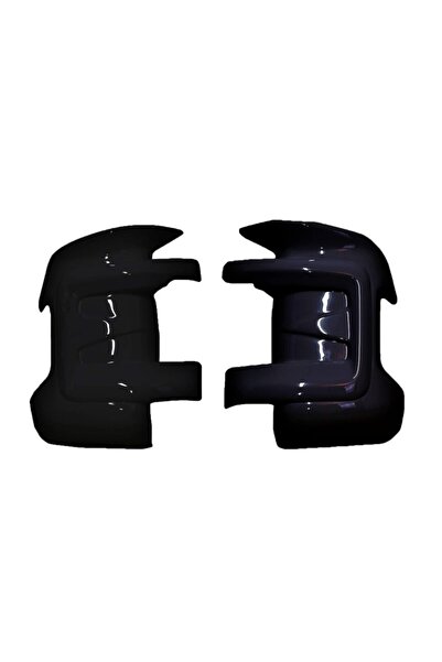 ideal STORE Set Capace Oglinzi Tip Batman idealStore, Compatibile Peugeot Boxer 2007+, Negru Lucios, Rezistente