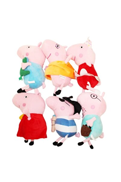 victiny Set 6 jucarii de plus VICTINY® Familia porcusorilor, 20 cm, roz