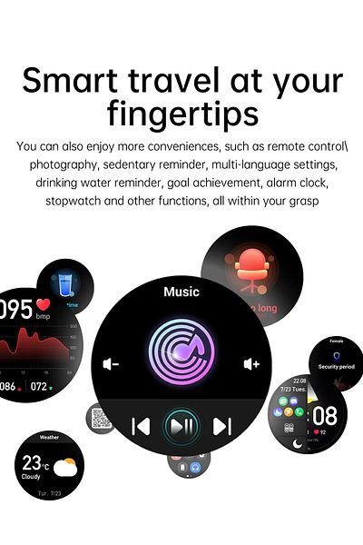 ideal STORE SmartWatch and Fitness Bracelet Avatar Fashion idealSTORE, FULL Touch HD 1.28, Call Voice Assistant