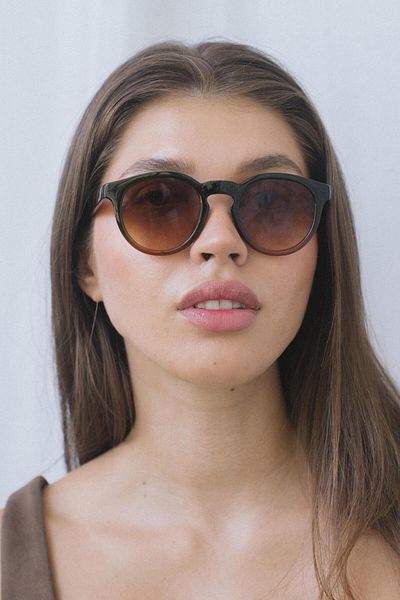Bilge Karga Glen Green Nude Brown Sunglasses
