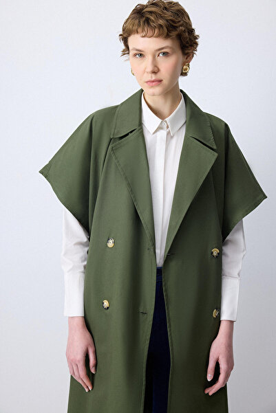 Touché Privé Kruvaze Gabardine Trench Vest
