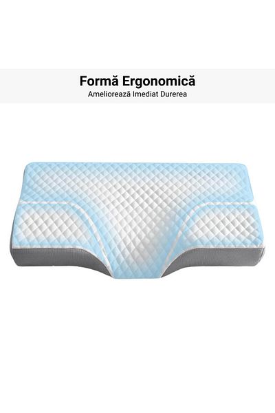 BETTER POSTURE Lite Memory Foam Cervical Orthopedic Pillow, White, 56 x 37 x 11 cm