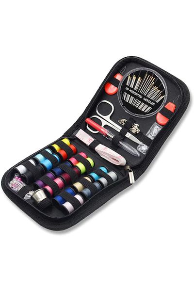 OEM Set de croitorie, ace cusut, papiote, foarfeca si accesorii, 70 piese, multicolor