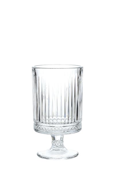 Wow Home Line Patterned Footed Glass Vase Small Size
