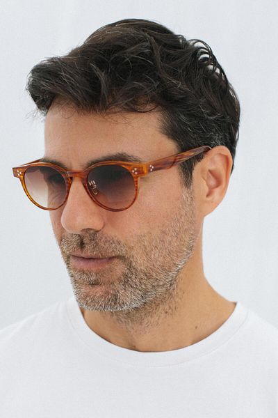 Bilge Karga Lucio Orange Brown Gradient Men's Sunglasses