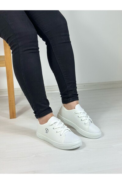 SOLDOY Жіночі білі лляні кросівки