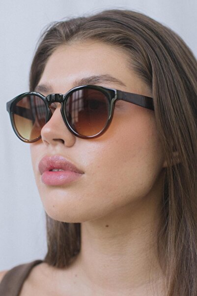 Bilge Karga Glen Green Nude Brown Sunglasses