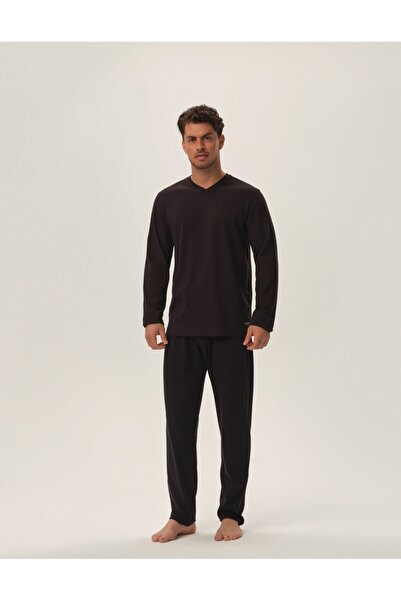 Henderson Long sleeve t-shirt minimalist style & 100% cotton & Subtle elegance Comfortable cut & 2 psc| Hunter