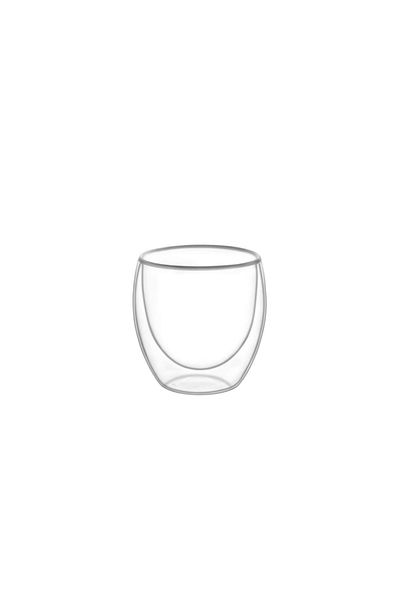 OEM Pahar din sticlă cu pereți dubli, termorezistent, capacitate 250 ml