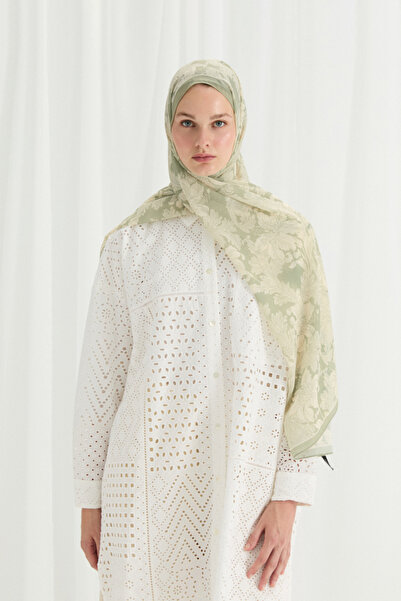 cs camellia scarf Şal din crep de mătase Viena - Çağla