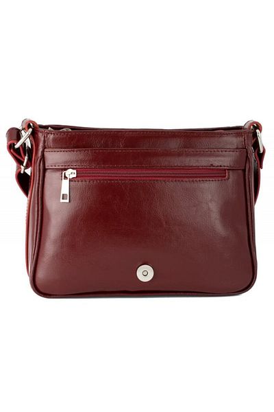 Magazinul de genti Women's genuine leather bag, model 127, shoulder and crossbody, Bordeaux