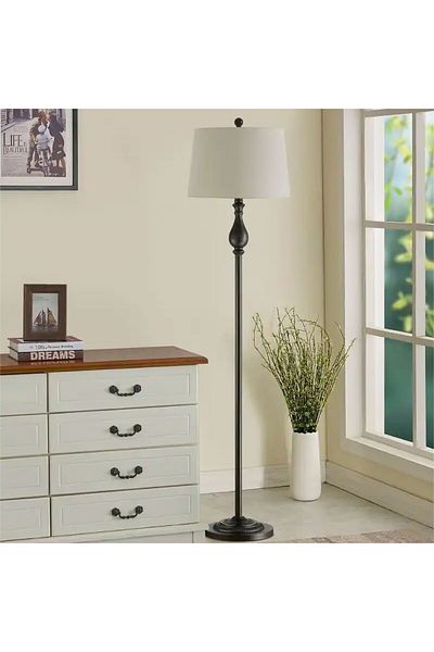 rexa Black Metal Traditional Floor Lamp