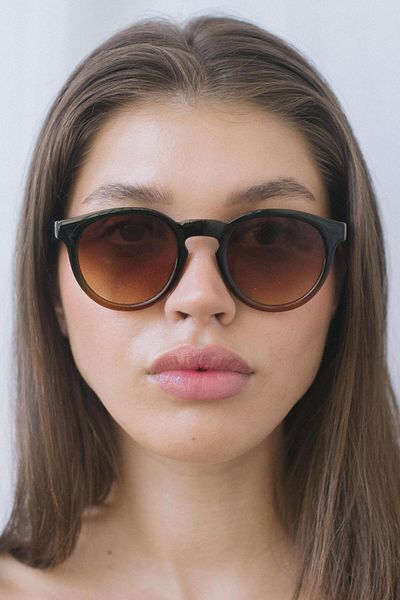Bilge Karga Glen Green Nude Brown Sunglasses