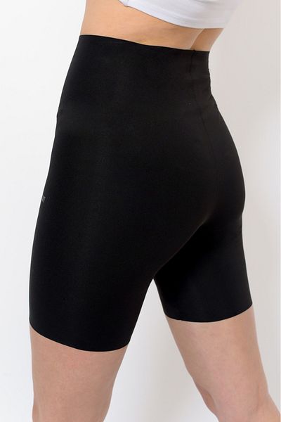 AY'S SHOP ONLİNE Women's High Waist Gathering Laser Cut Corset Shorts, Premium a Quality Non-Marking Black Shorts