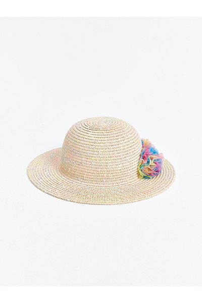 LC Waikiki Lcw Baby Beige Baby Girl Straw Fedora Hat