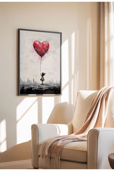 21mxm Street Art Poster, Vibrant Graffiti Portrait, Frameless Modern Canvas, Urban Vibe 2025