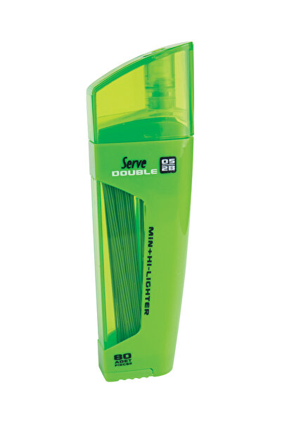 Serve Double Fosforlu Kalem Ve Kalem Ucu 0.7mm Yeşil