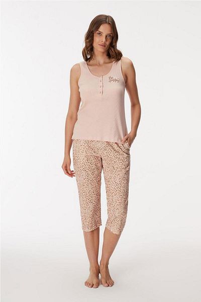 Anıl Man11368 Women's Tank Top and Pants Set