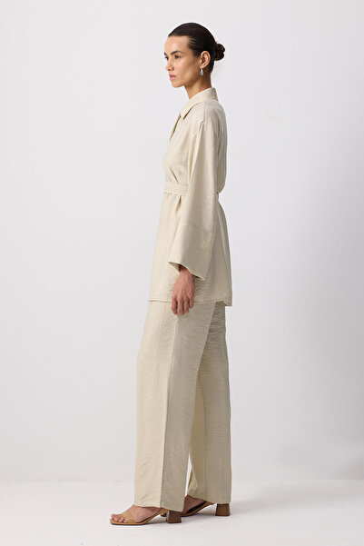 Touché Privé Belted Shirt Pants Set