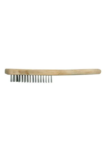 ideal STORE idealSTORE Wire Brush, with Wooden Handle, Made of Galvanized Steel