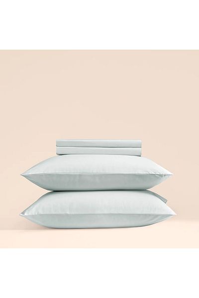 Penelope 100% Cotton Percale Fitted Sheet Set 180X200 cm Blue - Pure Series