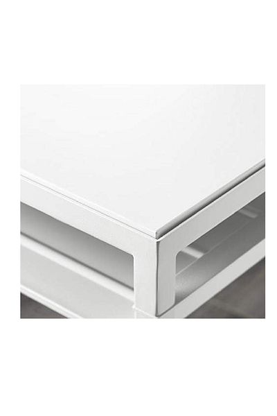 rexa White Side Table – Minimalist Accent Table for Living Room or Bedroom