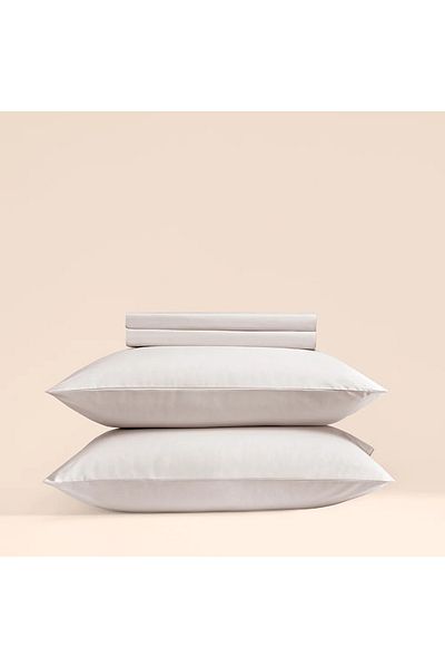 Penelope 100% Cotton Percale Fitted Sheet Set 200X200 cm Gray - Pure Series