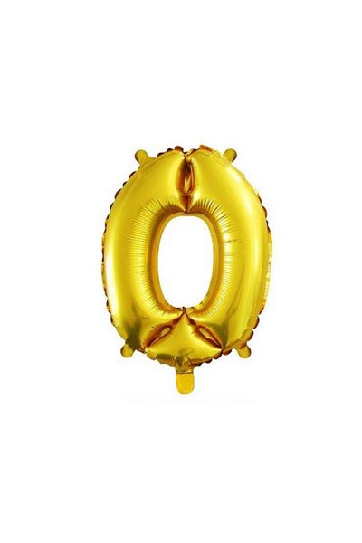 zola Foil balloon figure 0, Gold, 40 cm
