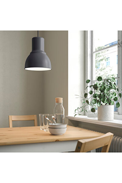 rexa Pendant Lamp, Dark Grey – 22 cm Modern Hanging Light for Dining or Living Spaces