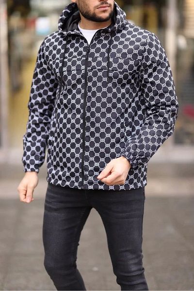 Silerra Pelernă de ploaie căptușită cu glugă unisex - neagră