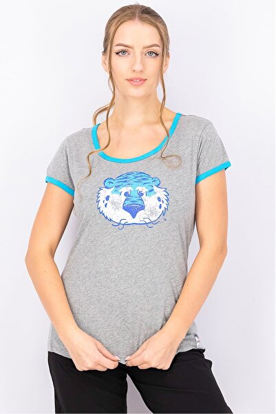 ARENA قميص تدريب رياضي نسائي بأكمام قصيرة، رمادي