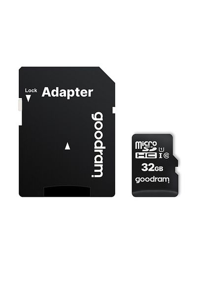 Goodram Card de memorie microSDHC Goodram 32GB,UHS I,cls 10 + adaptor, M1AA-0320R12