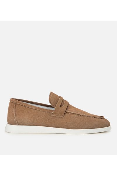 Hotiç Ανδρικό Suede Leather Mink Loafer με μαλακή υφή