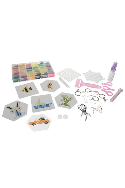 ideal STORE Set of 2800 idealSTORE Beads, 3D Models, Water Spray Bonding, 24 Different Colors, Includes