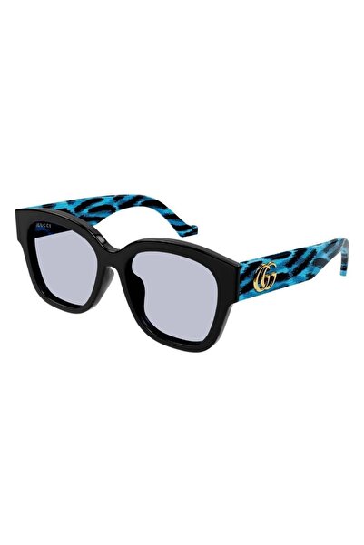 Gucci GG1550 003 54-18 Kadın Mor Mat Camlı Siyah Asetat Kare Güneş Gözlüğü
