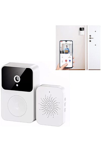 ideal STORE Sonerie idealSTORE cu Camera Wifi si Interfon, Impermeabila, Fara Fir, Vedere Nocturna in Infrarosu,