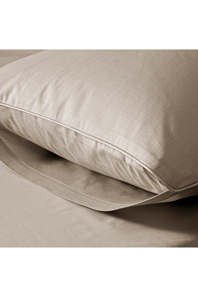 Penelope 100% Cotton Percale Duvet Cover Set 200X220 cm Stone Color - Pure Series