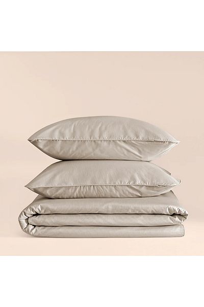 Penelope Σετ Παπλωματοθήκη 100% Cotton Percale 200x220 cm Stone Color - Pure Series